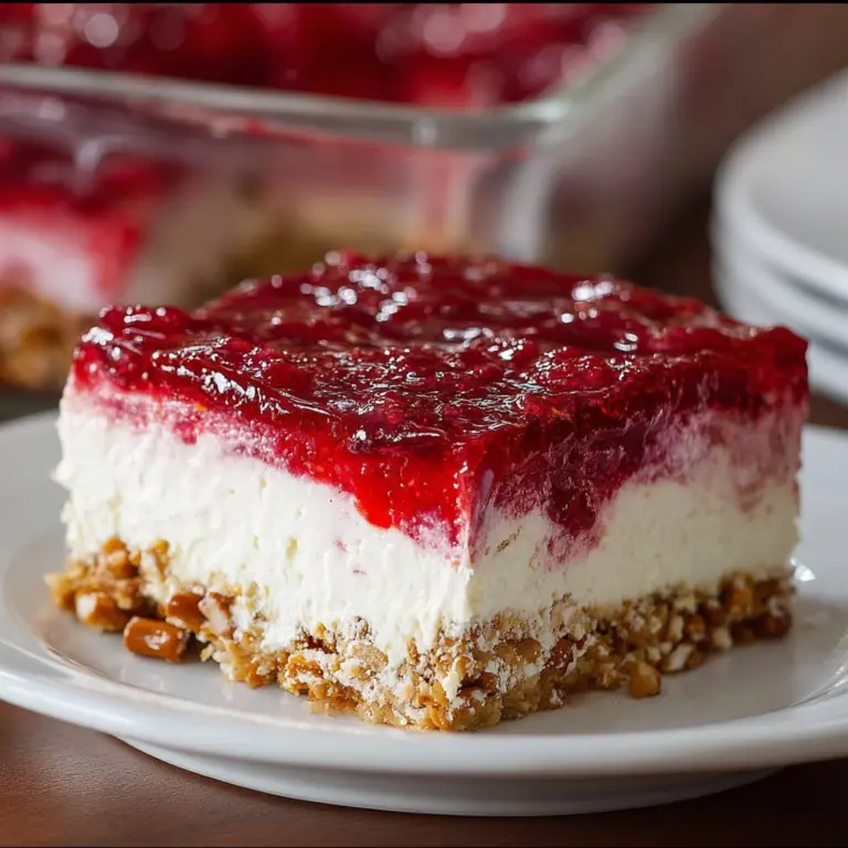 Raspberry Pretzel Salad Recipe