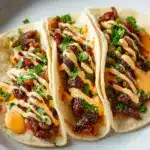 Garlic Butter Honey BBQ Beef Tacos Recipe