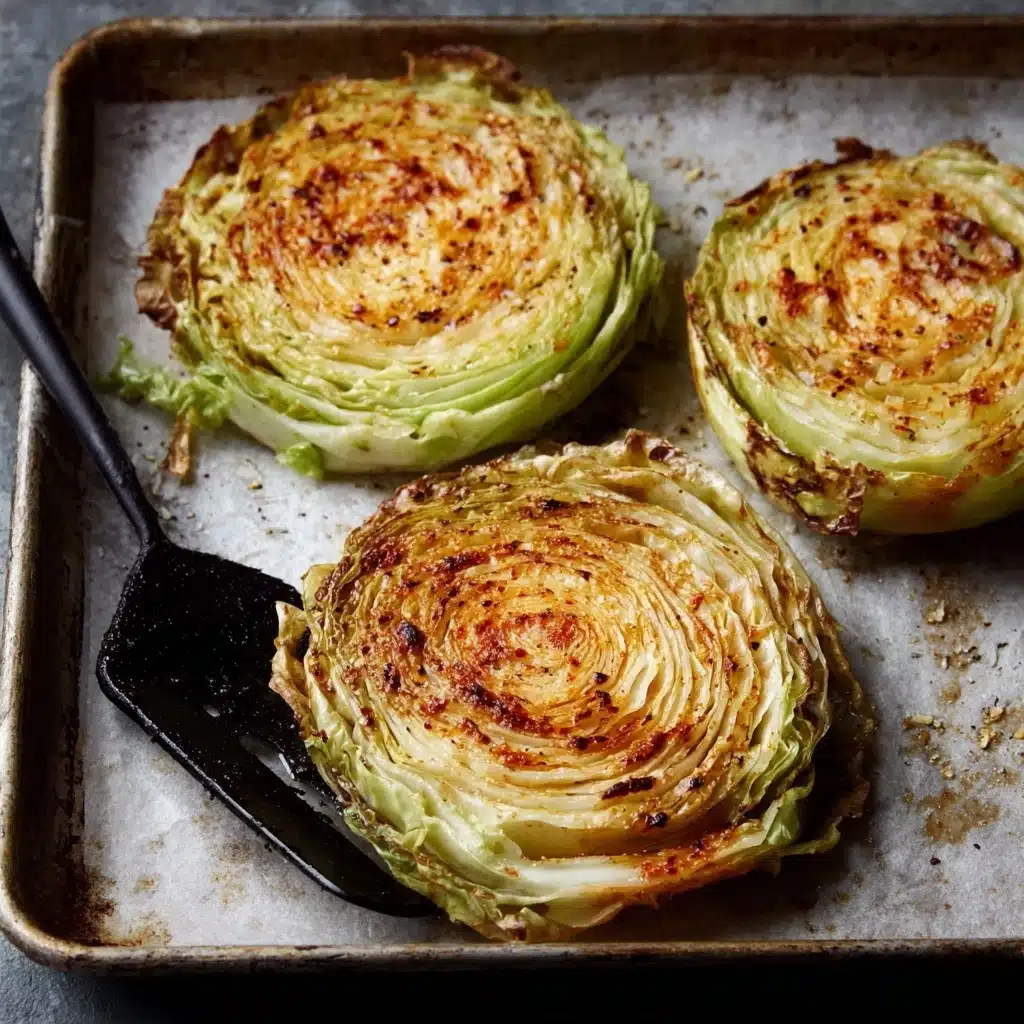 Oven Roasted Garlic Cabbage Steaks Recipe
