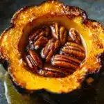 Maple Pecan Roasted Acorn Squash Recipe