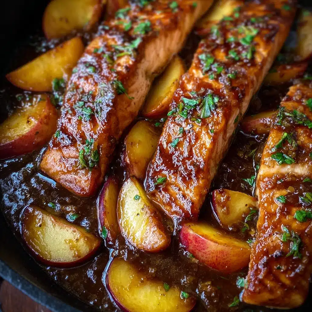 Bourbon Peach Roasted Salmon Recipe