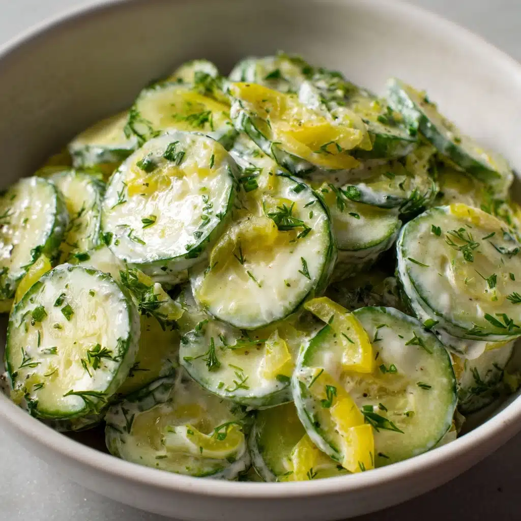 Pickle Juice Ranch Cucumber Salad Recipe - Recipe Image