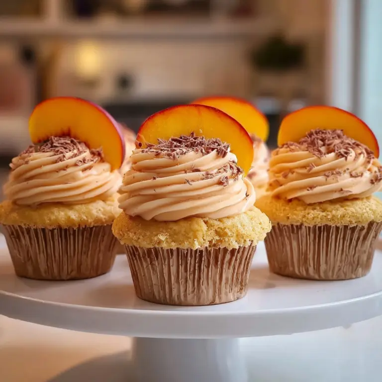 The Best Honey Peach Cream Cheese Cupcakes Recipe