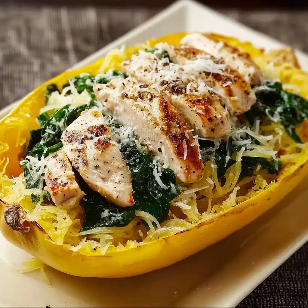 paghetti Squash with Chicken and Spinach Recipe - Recipe Image