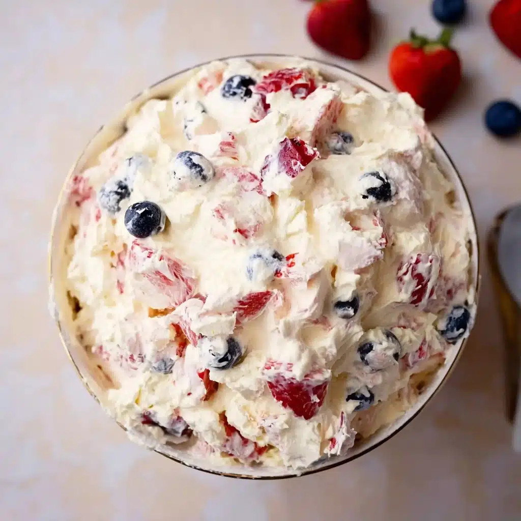 Red White and Blue Cheesecake Salad Recipe