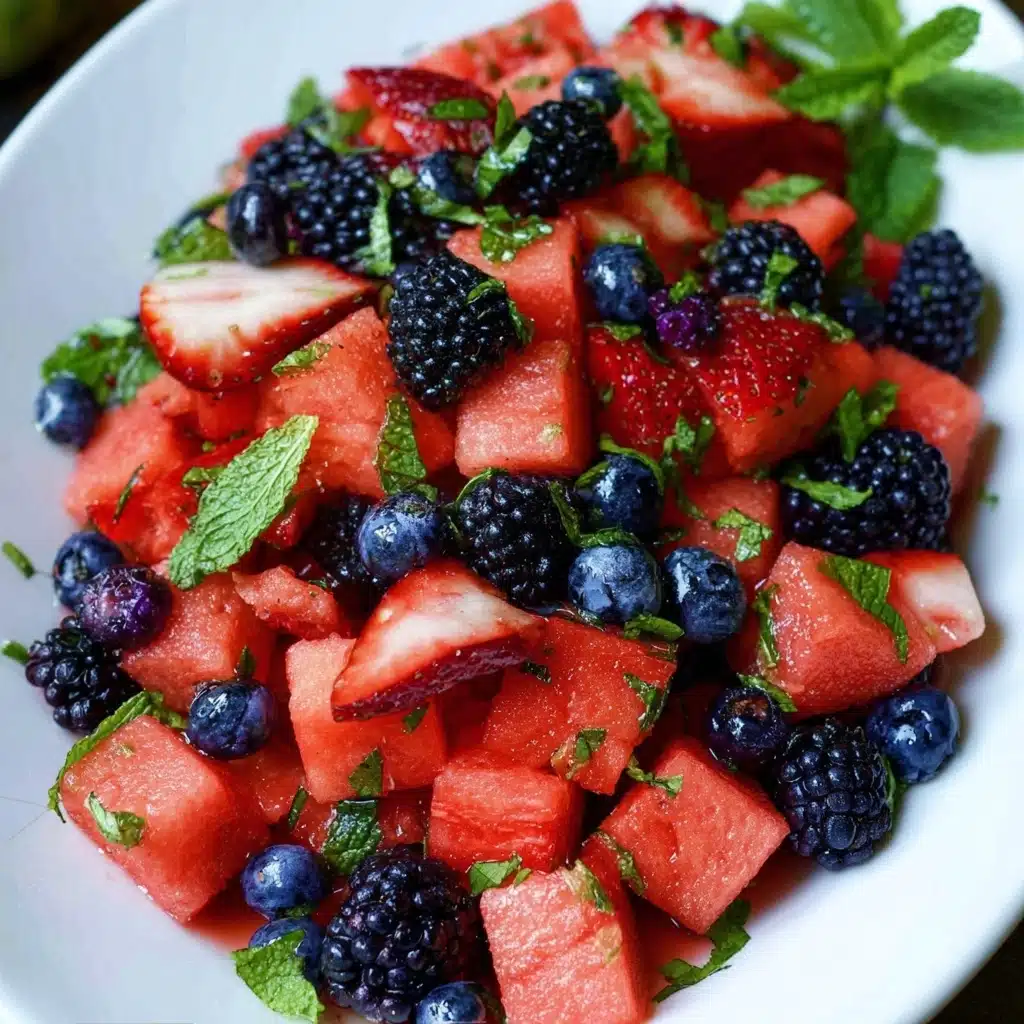 Berry Watermelon Fruit Salad Recipe - Recipe Image