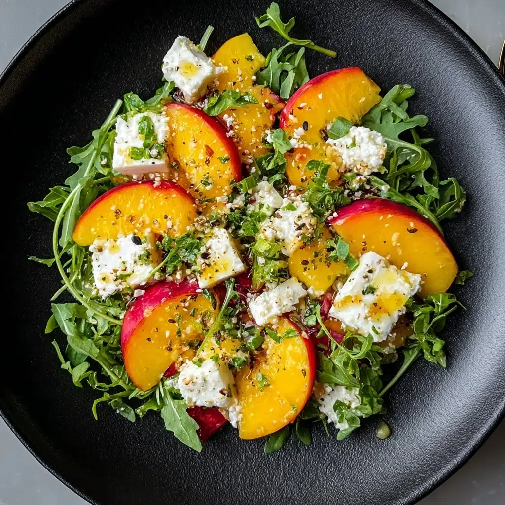 Simple Peach Feta Salad Recipe - Recipe Image
