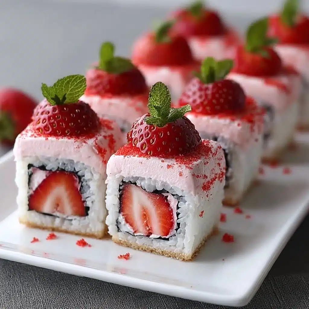 Strawberry Shortcake Sushi Recipe - Recipe Image