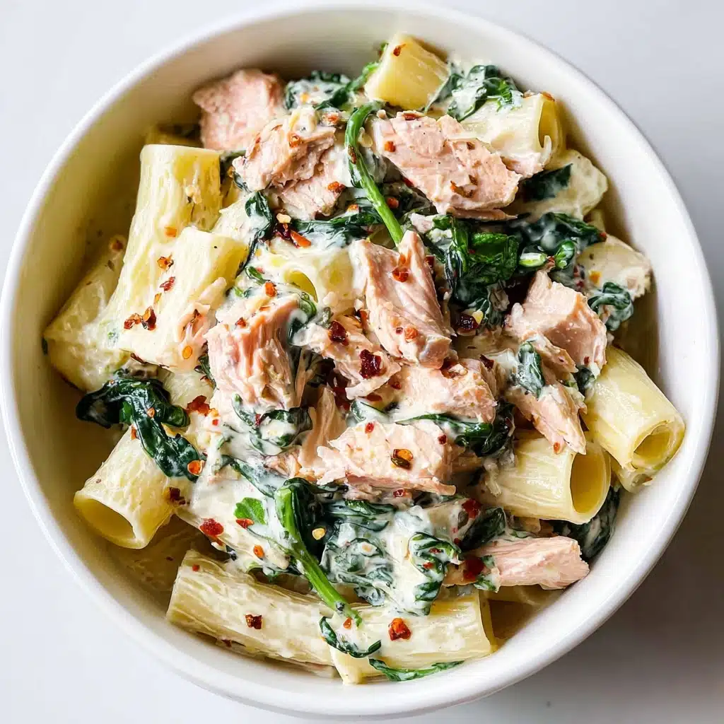 Quick Salmon & Spinach Pasta Recipe