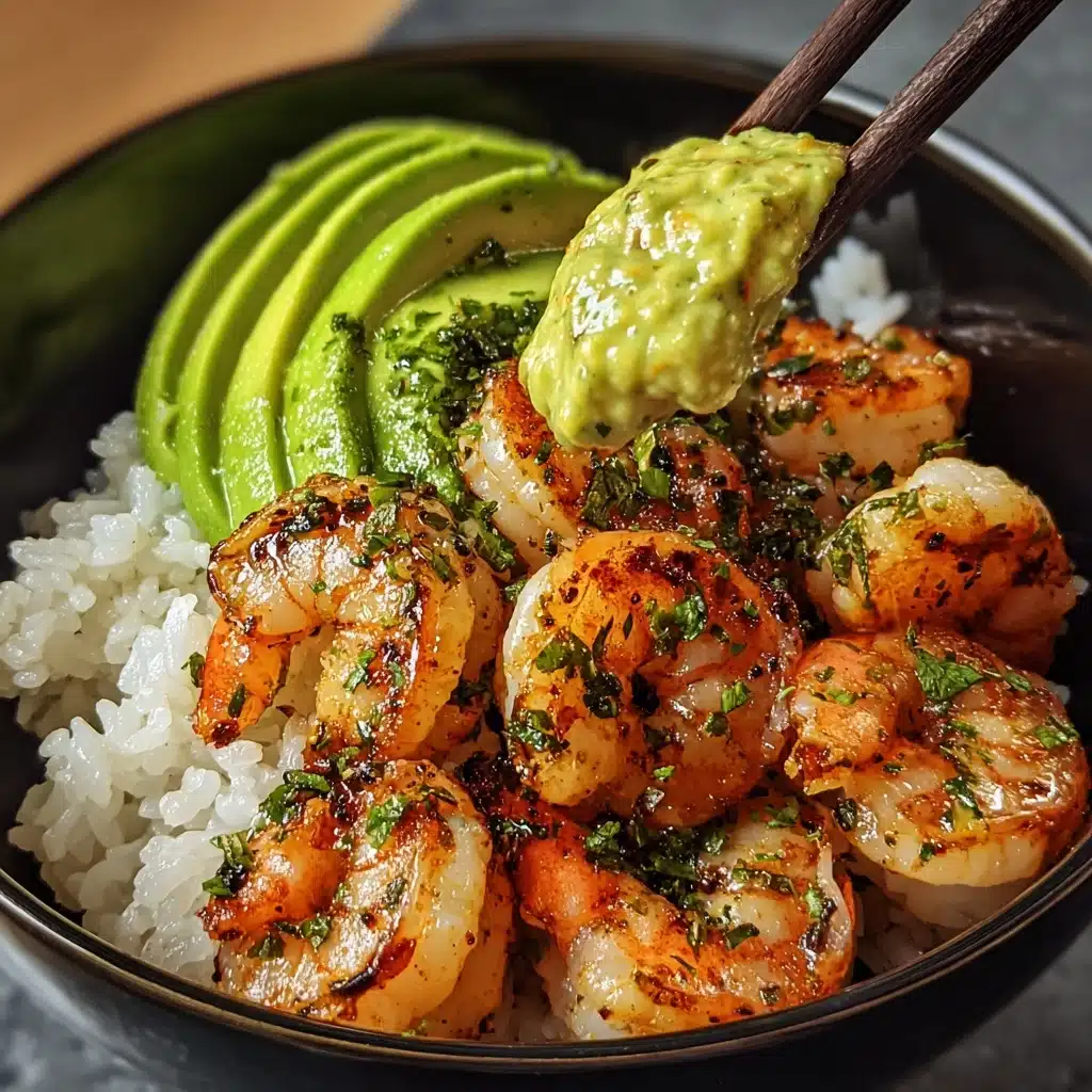 Spicy Shrimp and Avocado Rice Bowl Recipe - Recipe Image