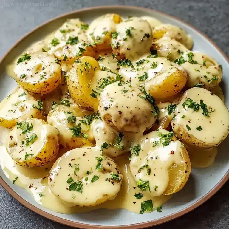 Creamy Garlic Baby Potatoes Recipe