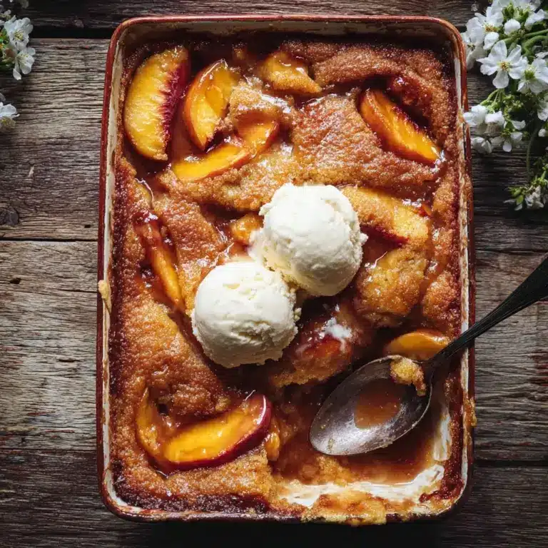 Old School Easy Brown Sugar Peach Cobbler Recipe