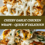 Cheesy Garlic Chicken Wraps Recipe