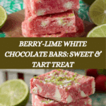 Strawberry Lime White Chocolate Gooey Bars Recipe
