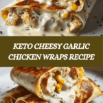 Keto Cheesy Garlic Chicken Wraps Recipe