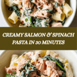 Quick Salmon & Spinach Pasta Recipe