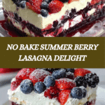 No Bake Summer Berry Lasagna Recipe