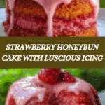 Strawberry Honeybun Cake with Creamy Strawberry Icing Recipe