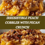 Best Peach Cobbler Recipe with Brown Sugar Pecan Crust Recipe
