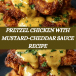 Pretzel Chicken with Mustard-Cheddar Sauce Recipe