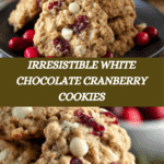White Chocolate Oatmeal Cranberry Cookies Recipe