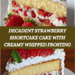 Moist Strawberry Shortcake Cake with Whipped Cream Frosting Recipe