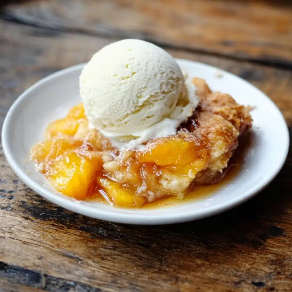 Peach Cobbler That’s Gooey Inside With A Crisp Sugary Crust Recipe - Recipe Image