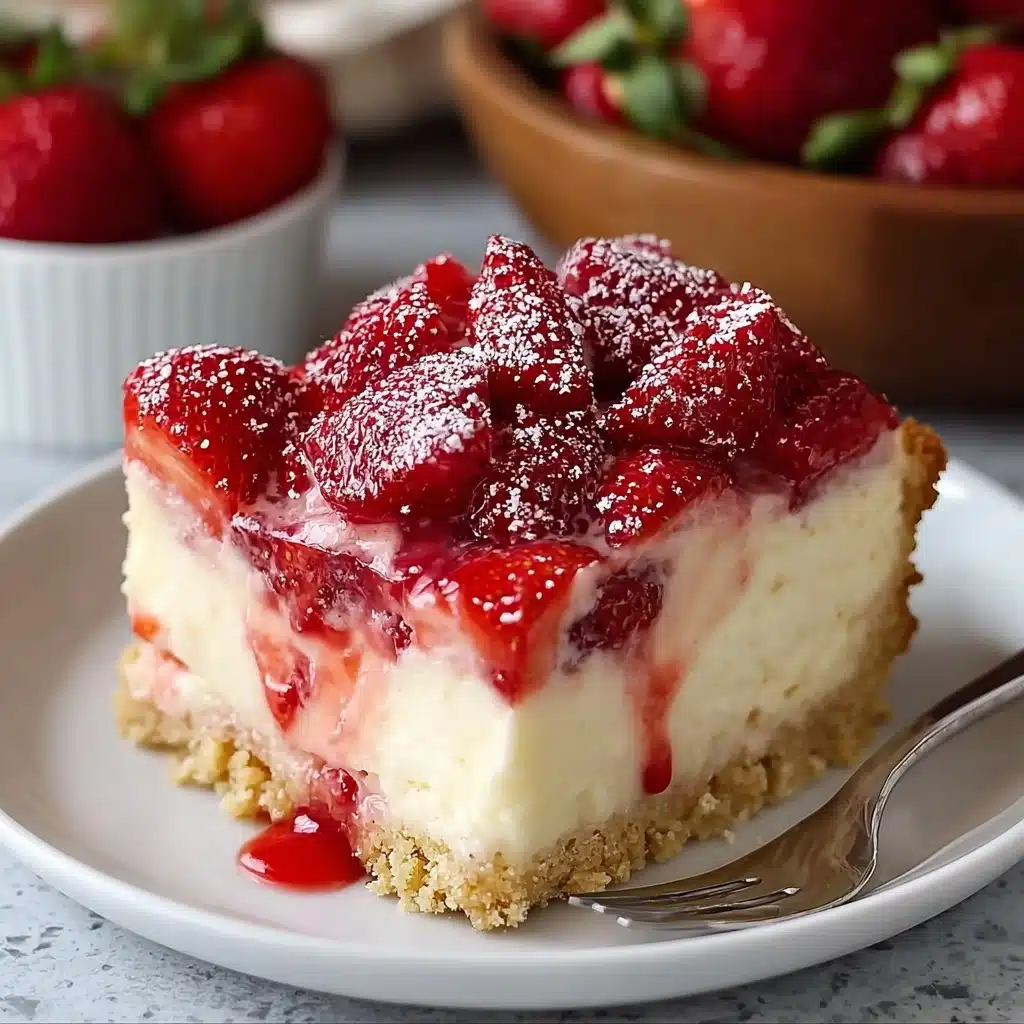 the best Strawberry Cheesecake Dump Cake Recipe - Recipe Image
