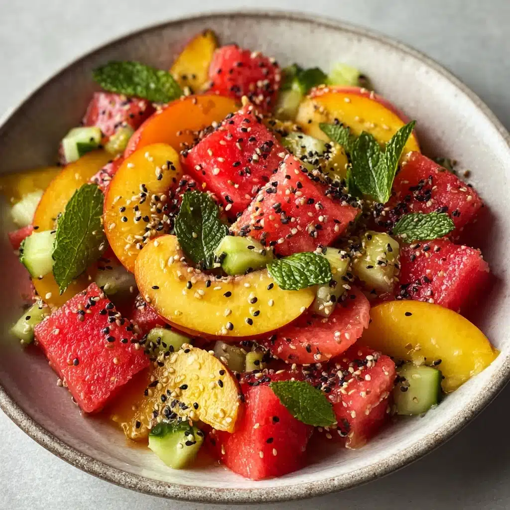 Peach Watermelon Salad Recipe - Recipe Image