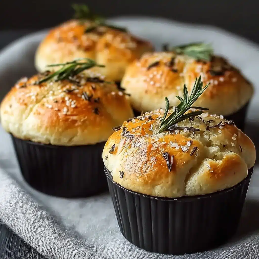 Easy Garlic Rosemary Focaccia Muffins Recipe - Recipe Image