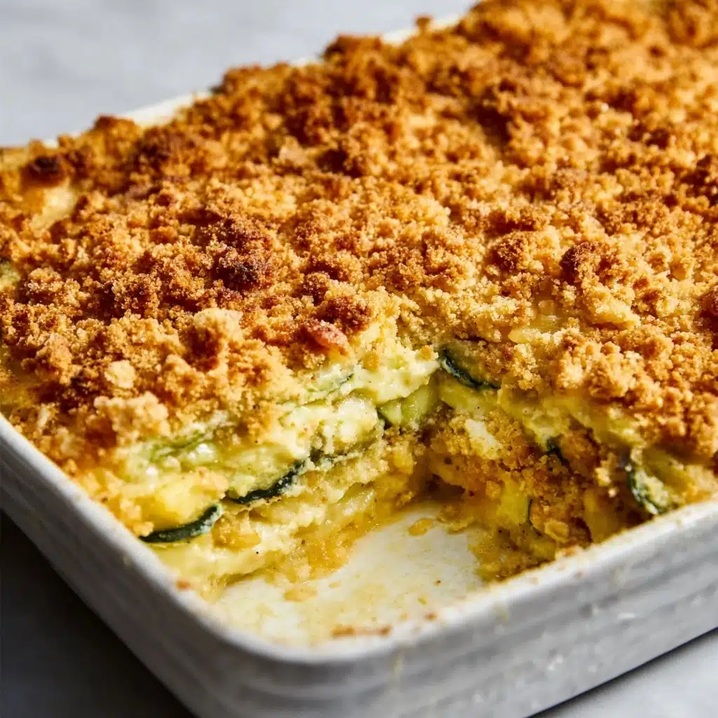 Ritz Cracker Zucchini Cheddar Casserole Delight Recipe - Recipe Image