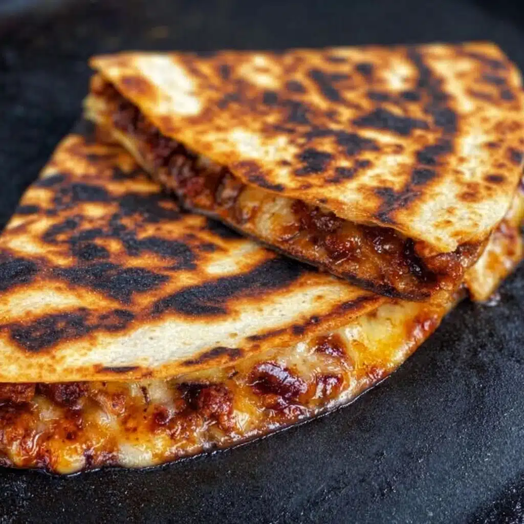 Blackstone Hot Honey BBQ Chicken Quesadillas Recipe - Recipe Image