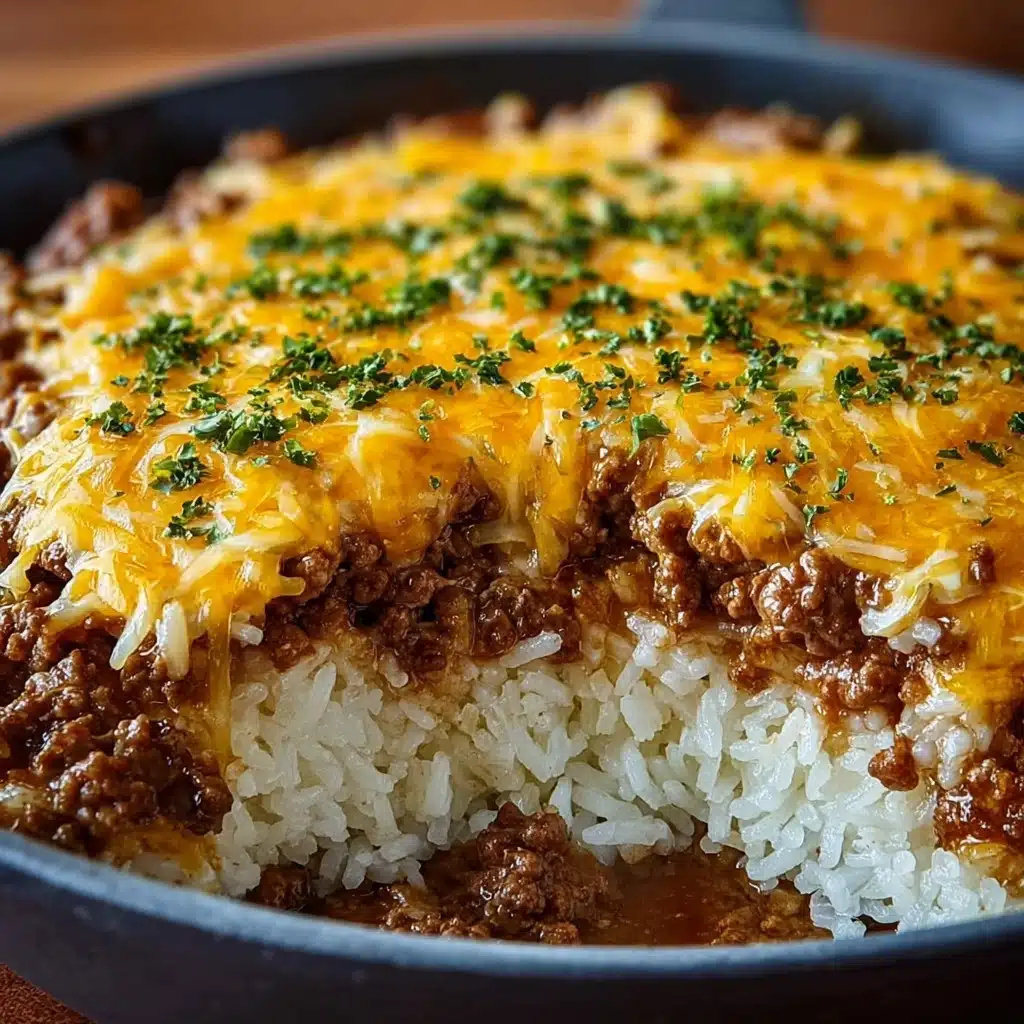 Rice Skillet with Cheddar Parmesan Sauce Recipe - Recipe Image
