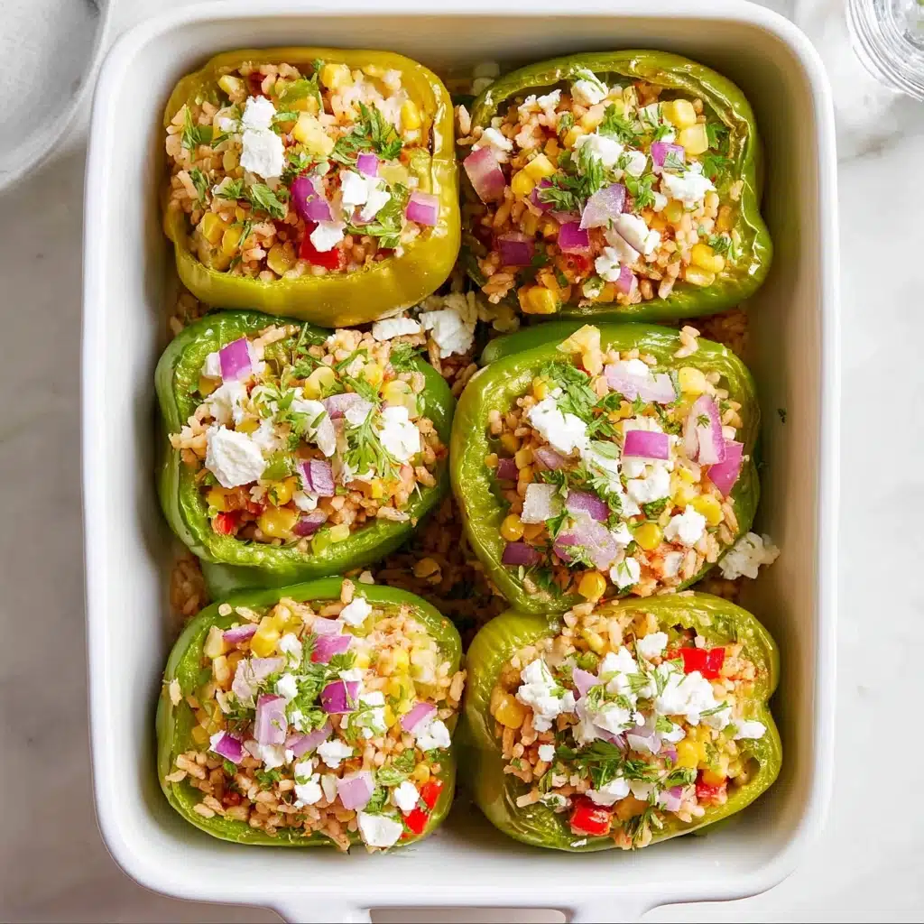 Greek Chicken Stuffed Peppers Recipe - Recipe Image