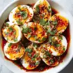 Spicy Chili Garlic Deviled Eggs Recipe