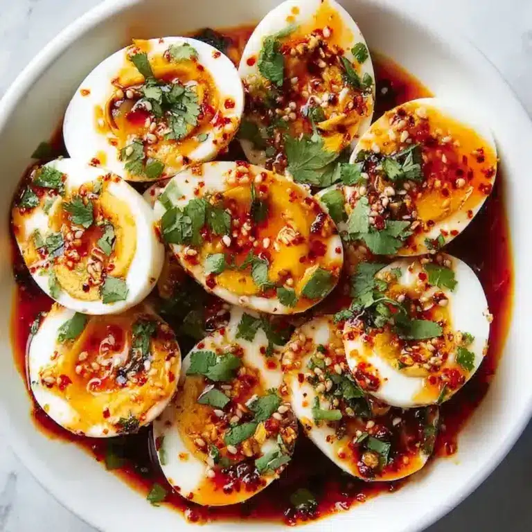 Spicy Chili Garlic Deviled Eggs Recipe