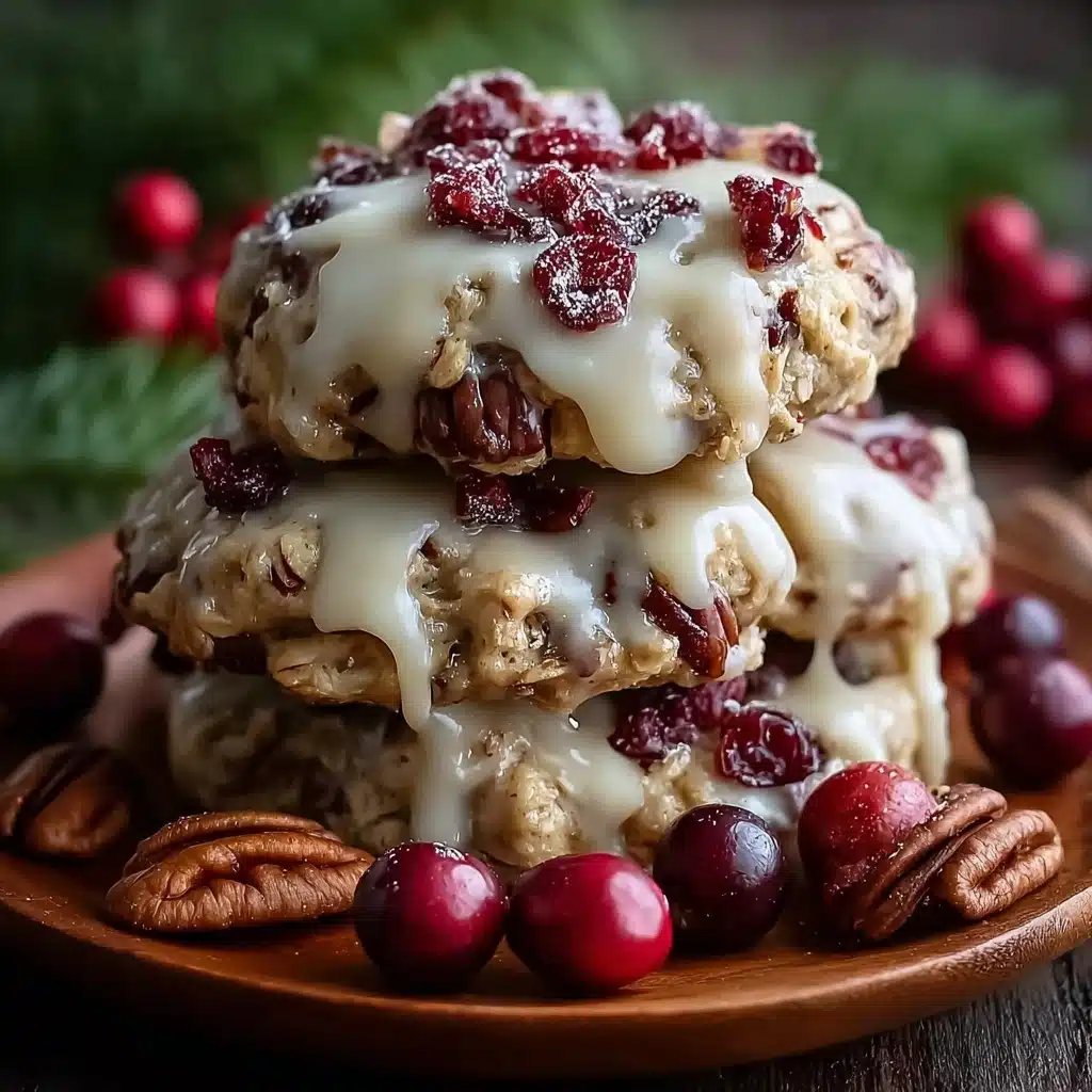 No-Bake Cranberry Pecan Praline Cookies Recipe - Recipe Image