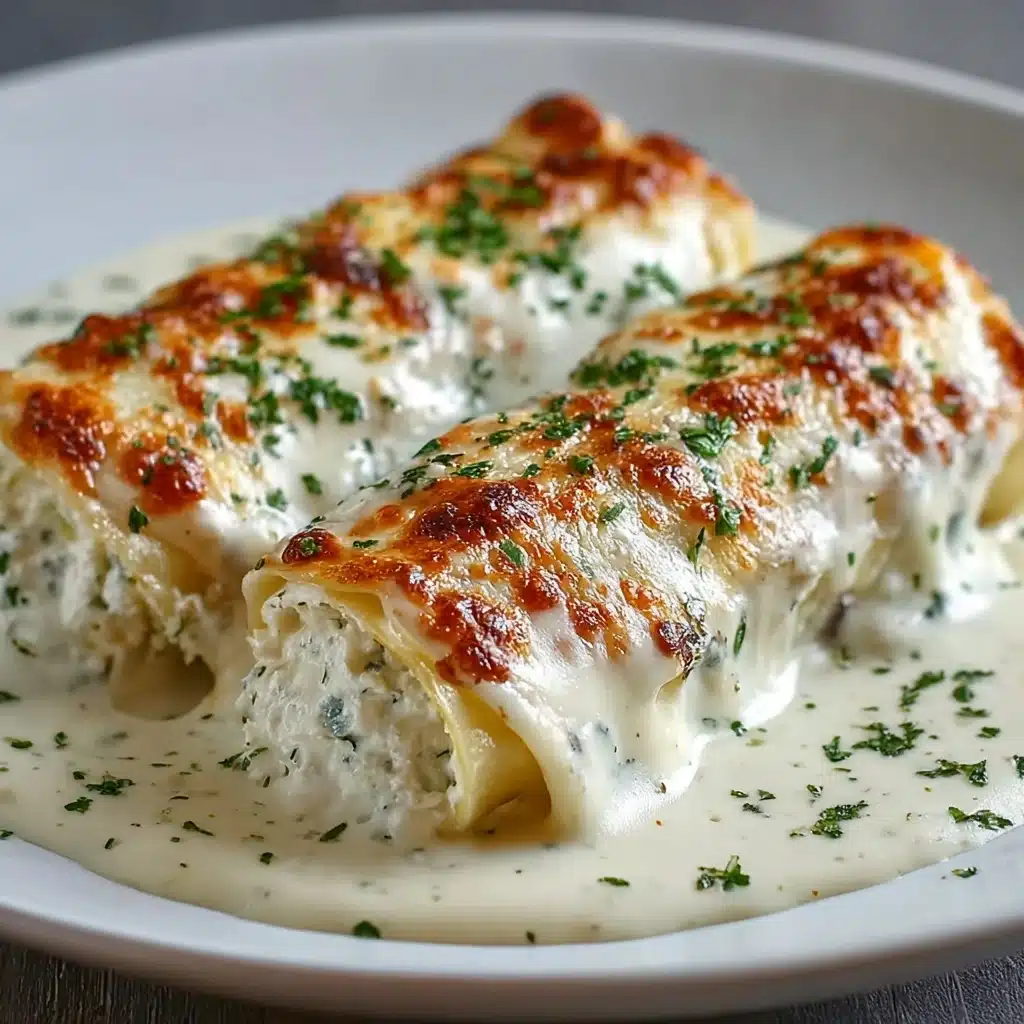 Chicken Alfredo Lasagna Rolls Recipe