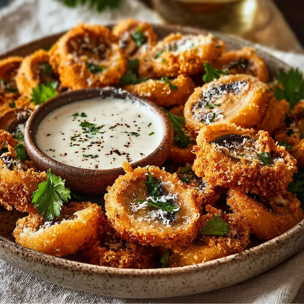 Crispy Fried Mushrooms with Cool Ranch Dip Recipe - Recipe Image