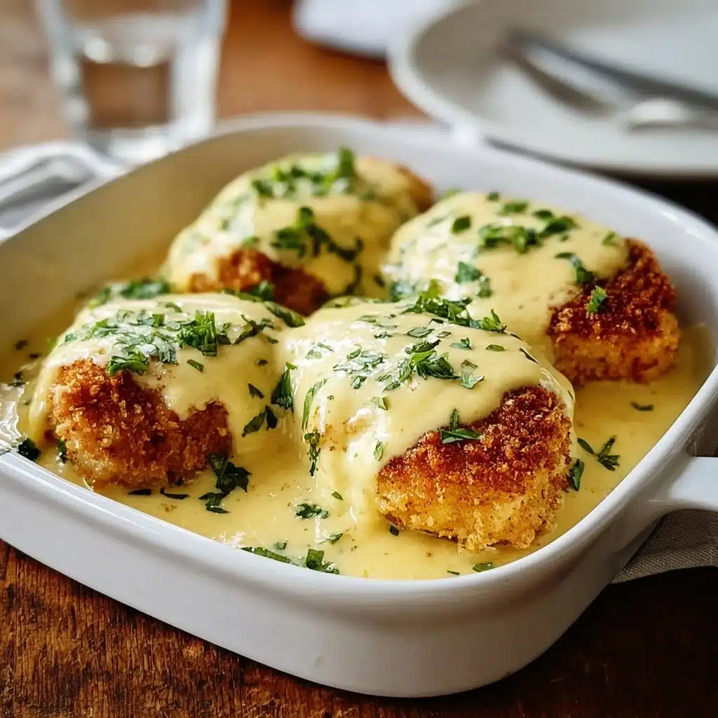 Chicken Pillows with Creamy Parmesan Sauce Recipe