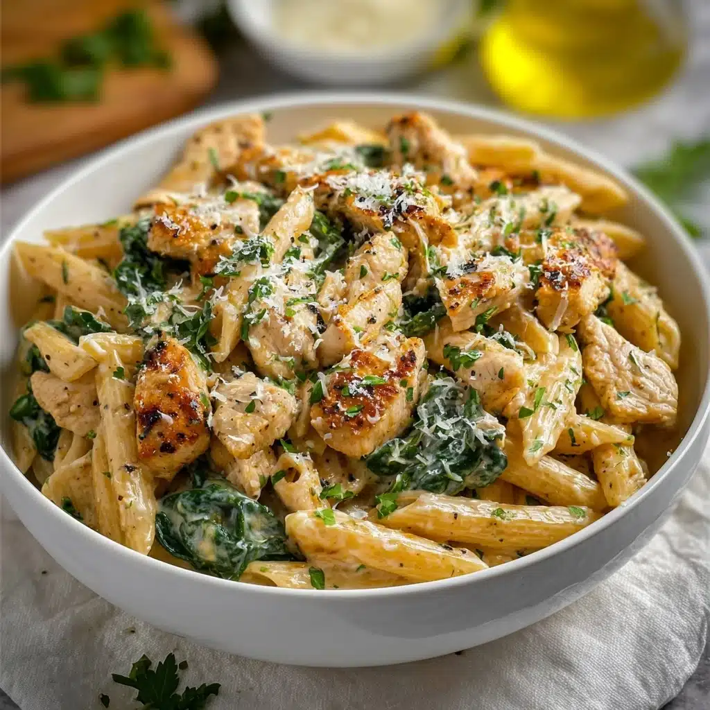 Healthy Garlic Parmesan Chicken Pasta Recipe - Recipe Image