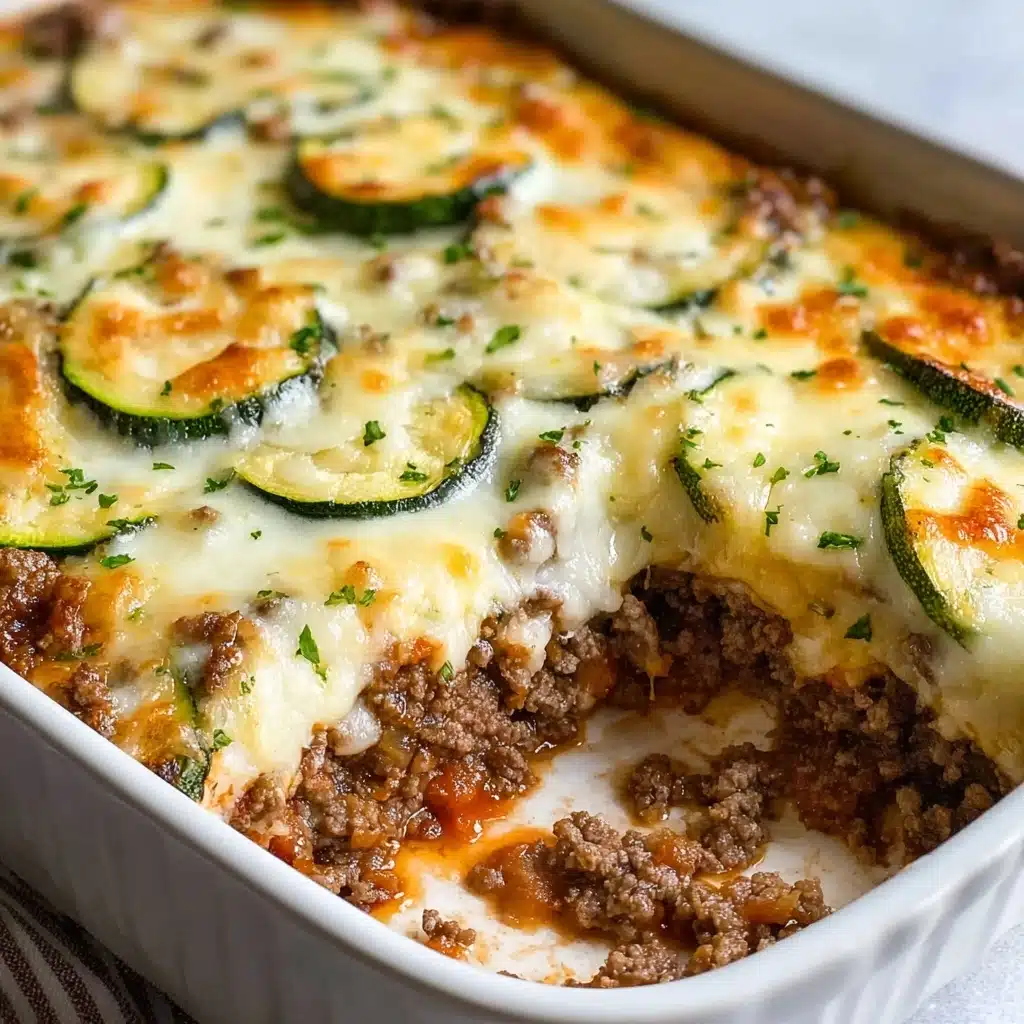 Cheesy Ground Beef and Zucchini Casserole Recipe - Recipe Image