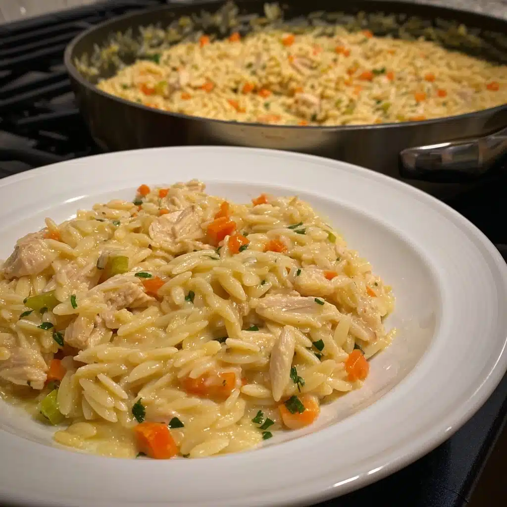 Creamy Chicken Pot Pie Orzo Recipe