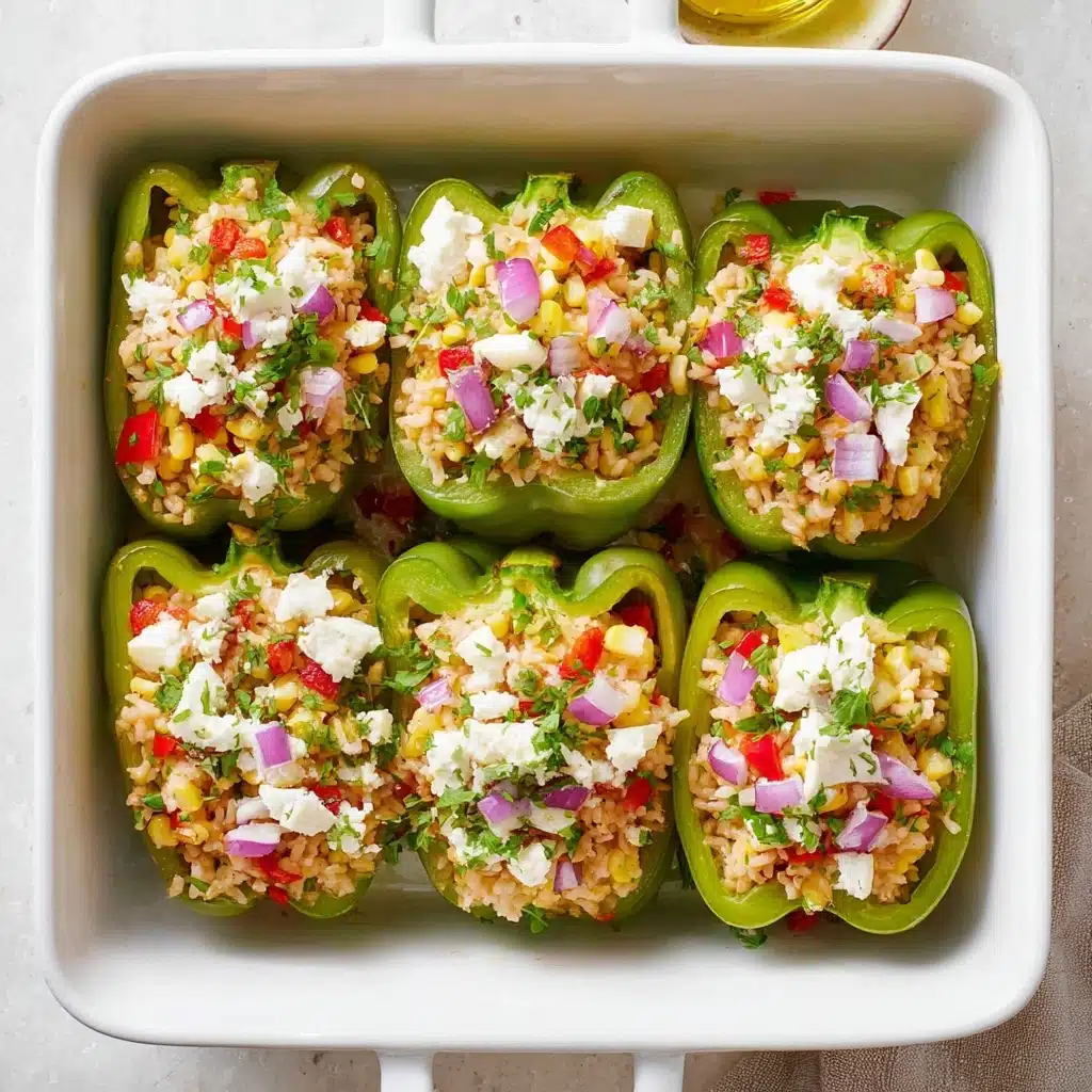Greek Chicken Stuffed Peppers Recipe