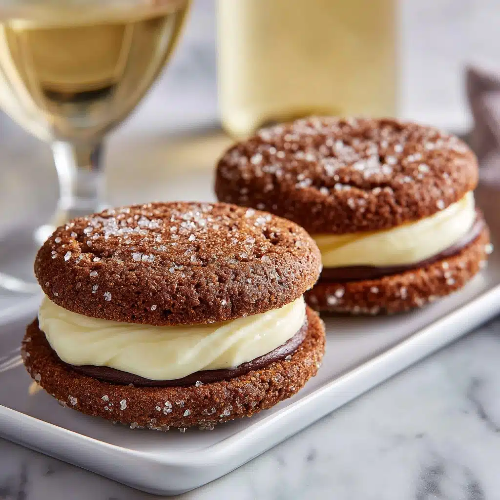 Ginger Molasses Sandwich Cookies with Eggnog Frosting Recipe - Recipe Image