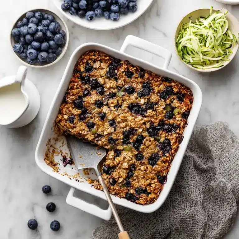 Zucchini Blueberry Baked Oatmea Recipe