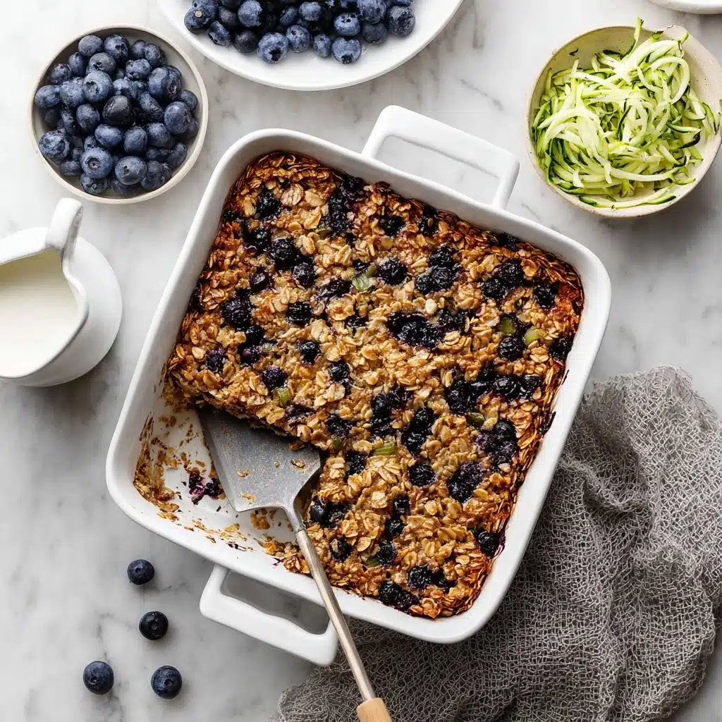 Zucchini Blueberry Baked Oatmea Recipe - Recipe Image