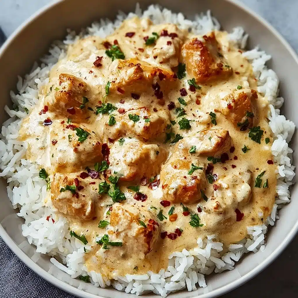 Creamy Smothered Chicken and Rice Recipe - Recipe Image