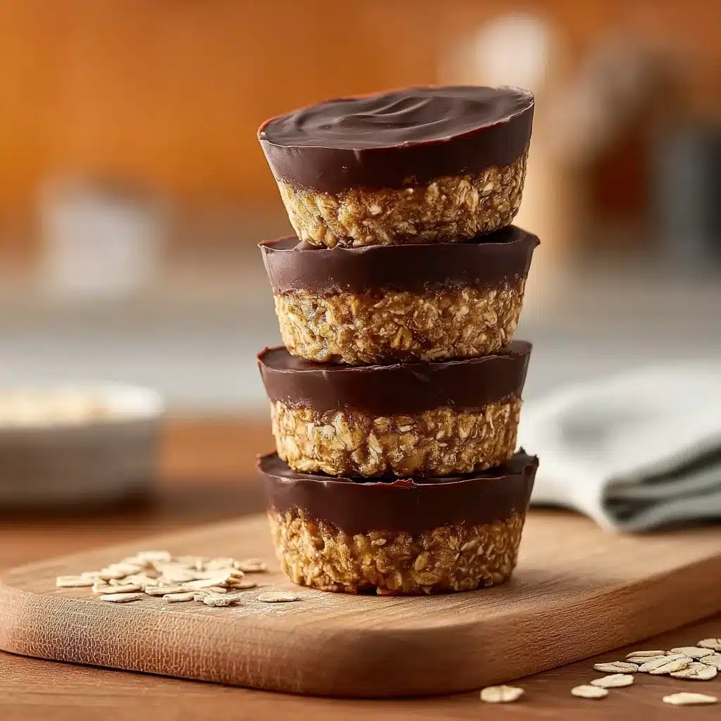 Healthy 4-Ingredient No-Bake Peanut Butter Oat Cups Recipe - Recipe Image