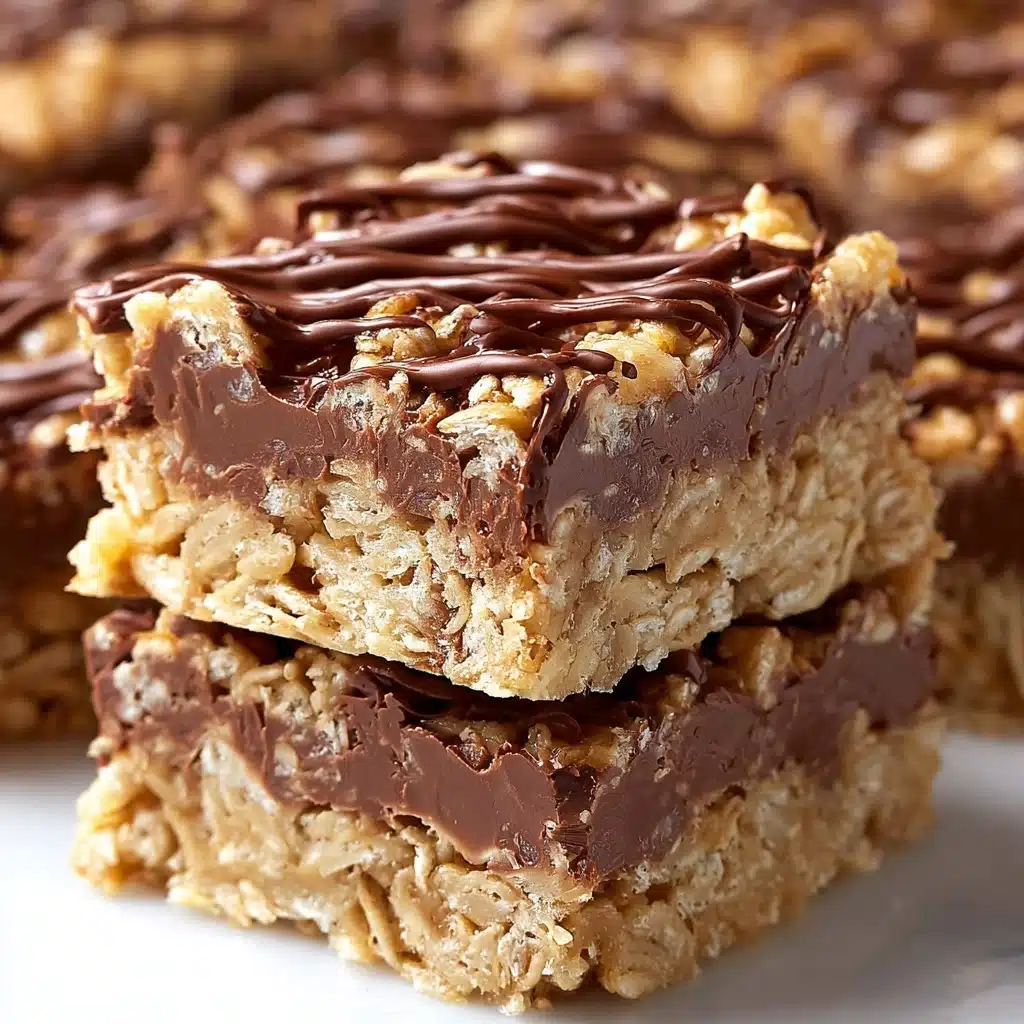 No Bake Chocolate Oatmeal Bars Recipe - Recipe Image